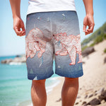 Bull And Bear Stock Market Print Men's Cargo Shorts