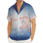 Bull And Bear Stock Market Print Men's Deep V-Neck Shirt