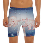 Bull And Bear Stock Market Print Men's Long Boxer Briefs