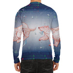 Bull And Bear Stock Market Print Men's Long Sleeve Rash Guard