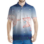 Bull And Bear Stock Market Print Men's Polo Shirt