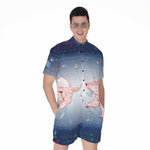 Bull And Bear Stock Market Print Men's Rompers