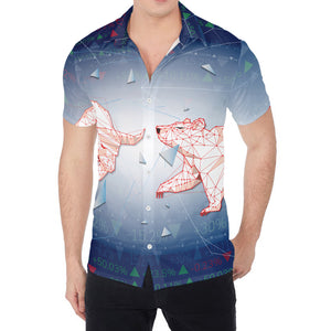 Bull And Bear Stock Market Print Men's Shirt