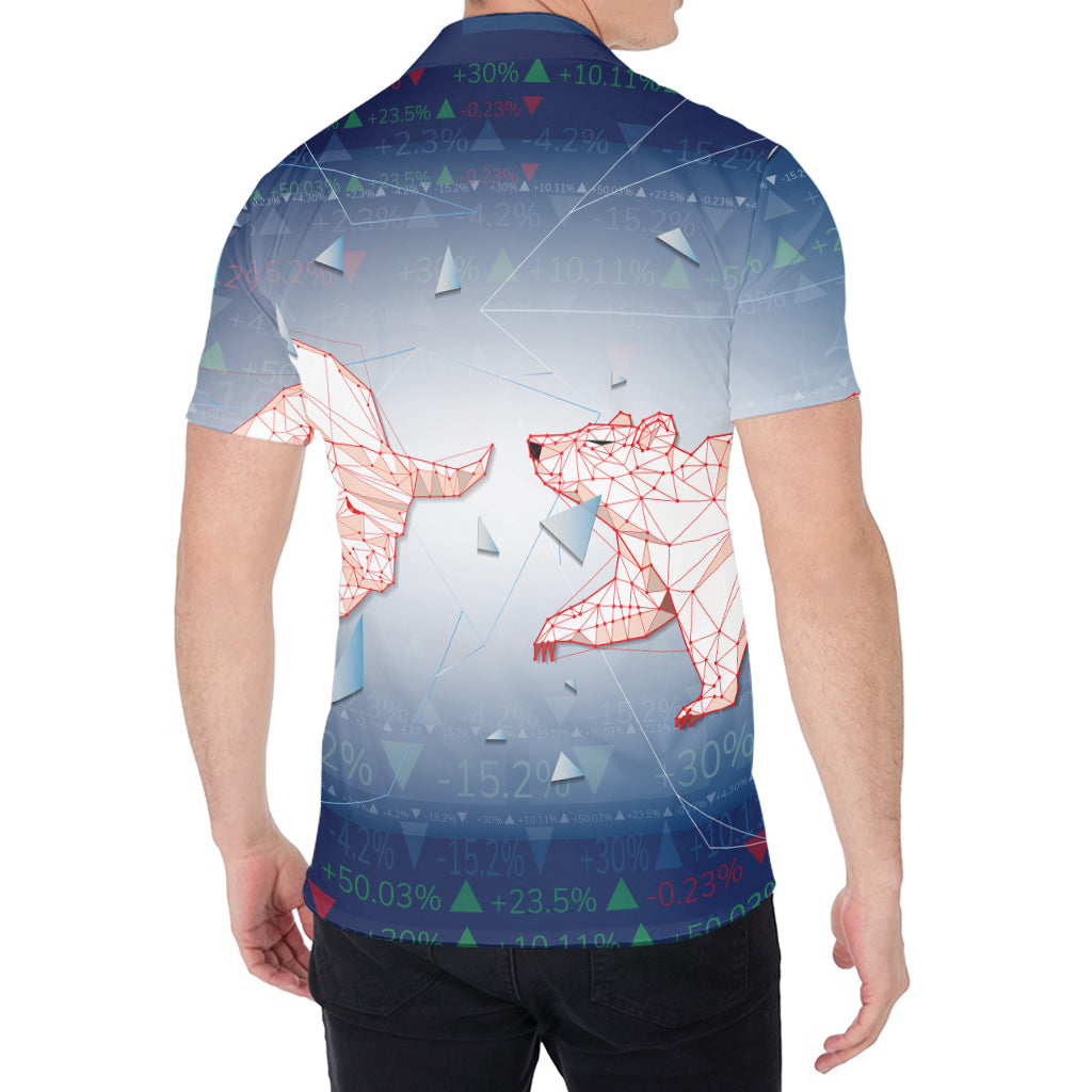 Bull And Bear Stock Market Print Men's Shirt