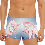 Bull And Bear Stock Market Print Men's Short Boxer Briefs