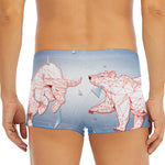 Bull And Bear Stock Market Print Men's Short Boxer Briefs