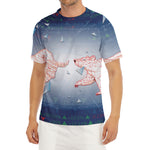 Bull And Bear Stock Market Print Men's Short Sleeve Rash Guard