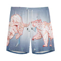 Bull And Bear Stock Market Print Men's Athletic Shorts