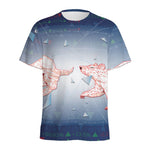 Bull And Bear Stock Market Print Men's Sports T-Shirt