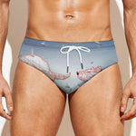 Bull And Bear Stock Market Print Men's Swim Briefs