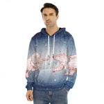 Bull And Bear Stock Market Print Men's Velvet Pullover Hoodie