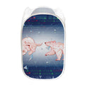 Bull And Bear Stock Market Print Mesh Laundry Hamper
