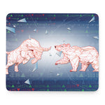 Bull And Bear Stock Market Print Mouse Pad