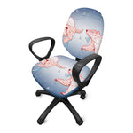 Bull And Bear Stock Market Print Office Chair Cover