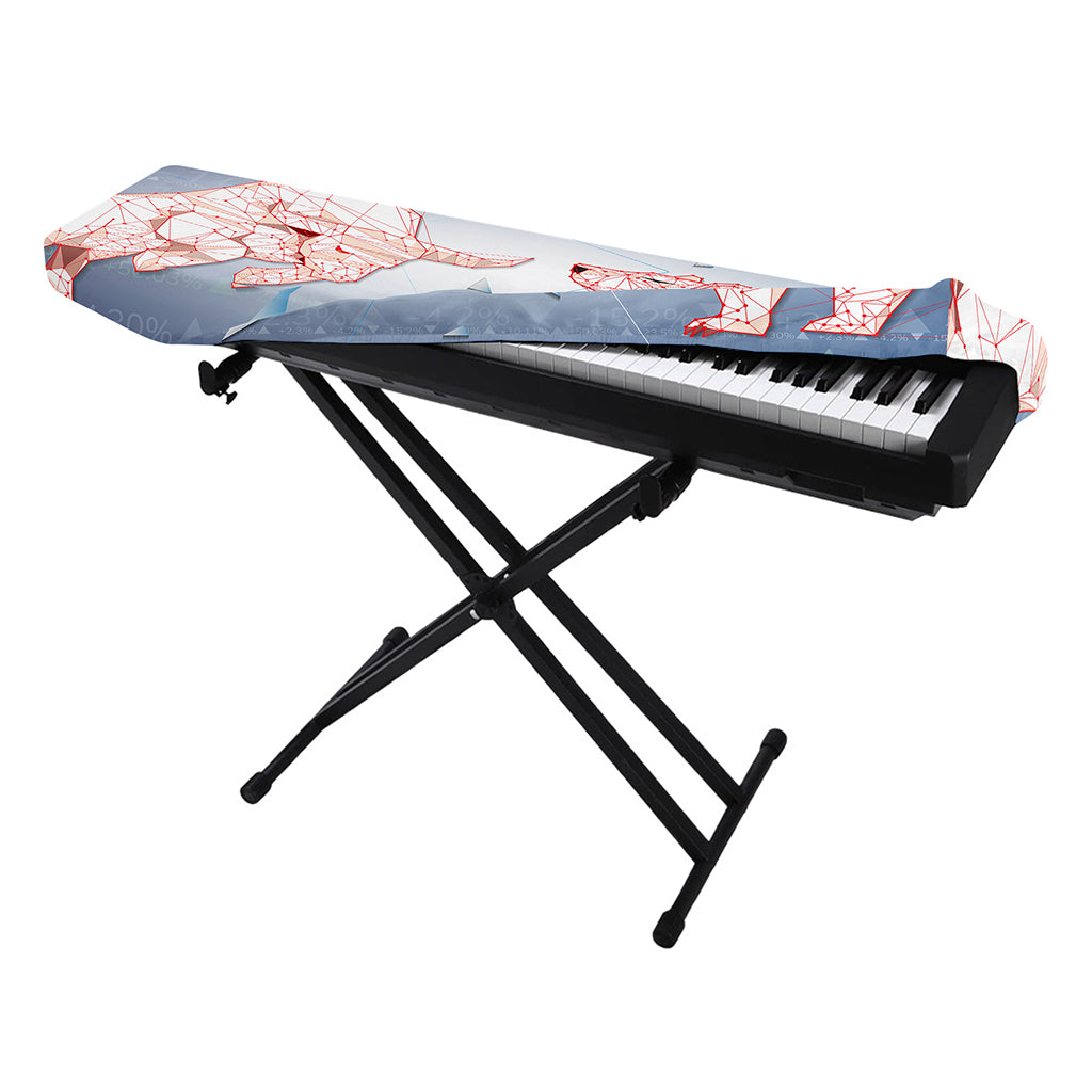 Bull And Bear Stock Market Print Piano Keyboard Cover