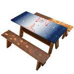 Bull And Bear Stock Market Print Picnic Table Cover