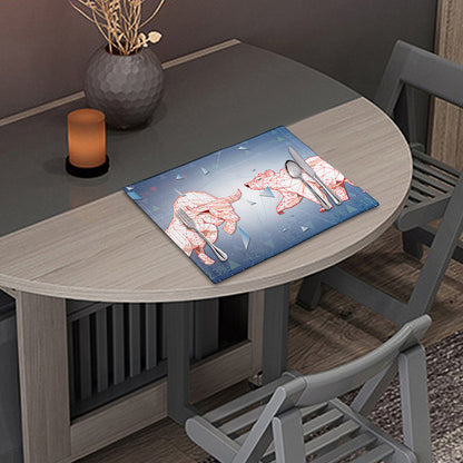 Bull And Bear Stock Market Print Placemat