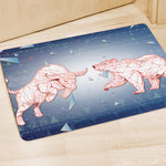 Bull And Bear Stock Market Print Polyester Doormat