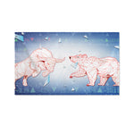 Bull And Bear Stock Market Print Polyester Flag
