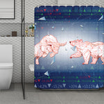 Bull And Bear Stock Market Print Polyester Shower Curtain