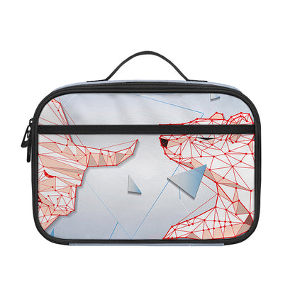 Bull And Bear Stock Market Print Portable Lunch Bag