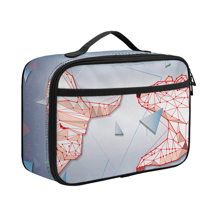 Bull And Bear Stock Market Print Portable Lunch Bag
