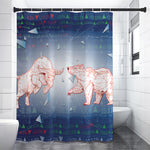 Bull And Bear Stock Market Print Premium Shower Curtain