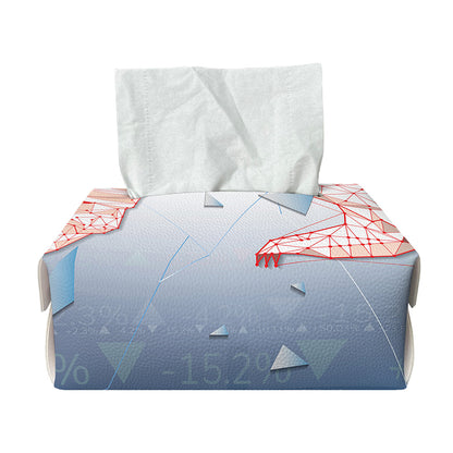 Bull And Bear Stock Market Print Rectangle Tissue Box Cover