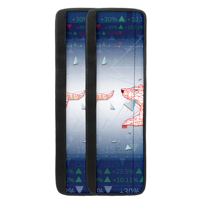 Bull And Bear Stock Market Print Refrigerator Handle Covers