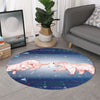 Bull And Bear Stock Market Print Round Rug