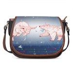 Bull And Bear Stock Market Print Saddle Bag