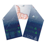 Bull And Bear Stock Market Print Scarf