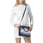 Bull And Bear Stock Market Print Shoulder Handbag