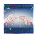 Bull And Bear Stock Market Print Silk Bandana