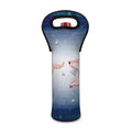 Bull And Bear Stock Market Print Single Neoprene Wine Tote