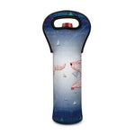 Bull And Bear Stock Market Print Single Neoprene Wine Tote