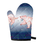 Bull And Bear Stock Market Print Single Oven Mitt