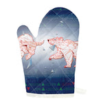 Bull And Bear Stock Market Print Single Oven Mitt