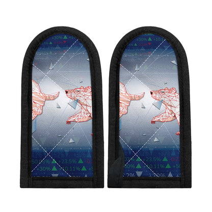 Bull And Bear Stock Market Print Skillet Handle Cover