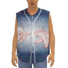 Bull And Bear Stock Market Print Sleeveless Baseball Jersey