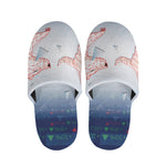 Bull And Bear Stock Market Print Slippers