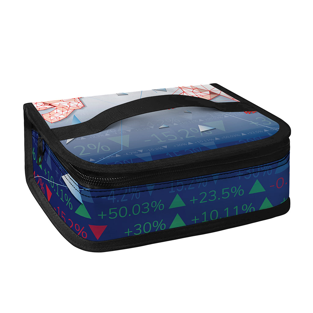 Bull And Bear Stock Market Print Small Lunch Bag