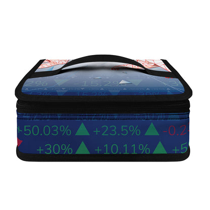 Bull And Bear Stock Market Print Small Lunch Bag