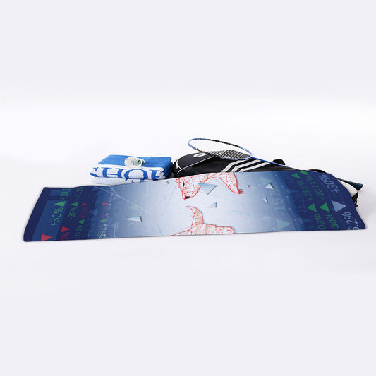 Bull And Bear Stock Market Print Sports Towel