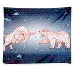 Bull And Bear Stock Market Print Tapestry