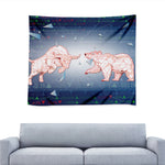 Bull And Bear Stock Market Print Tapestry