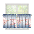 Bull And Bear Stock Market Print Tier Curtains