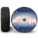 Bull And Bear Stock Market Print Tire Cover With Camera Hole