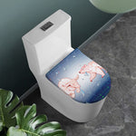 Bull And Bear Stock Market Print Toilet Lid Cover