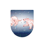 Bull And Bear Stock Market Print Toilet Lid Cover